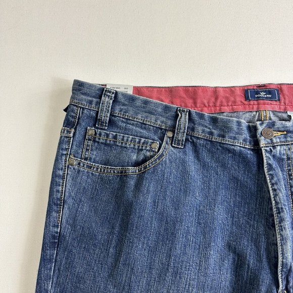 Dockers Jeans Mens Size 44x30 Relaxed Fit Flat Front Medium Wash Denim New - Picture 7 of 8